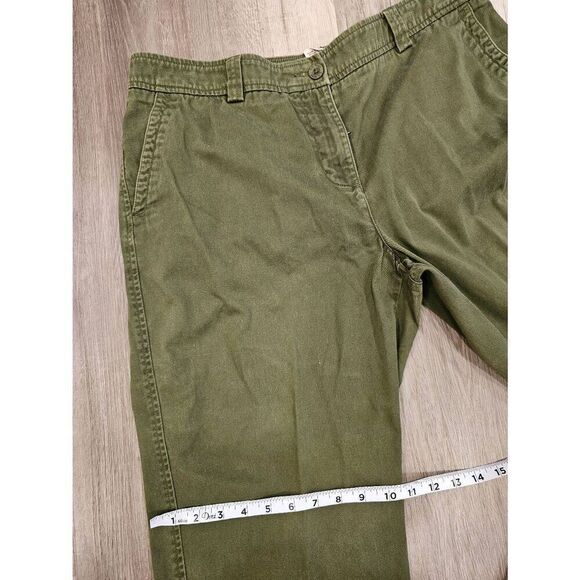 L.L.Bean Womens 16 Canvas Pants Olive Green - Picture 8 of 8